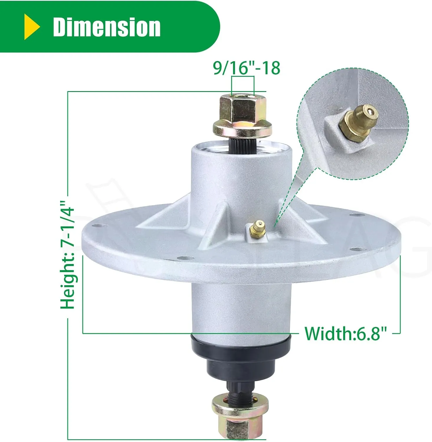 1001200MA Spindle Assembly Pre-Greased Replaces Murray 1001200 Spindle Assembly, Murray 40 inch Mower Spindle 1001194, 7601127MA 1001194MA 721447 690488MA for Murray 38" 40" 42" 46" Tractors