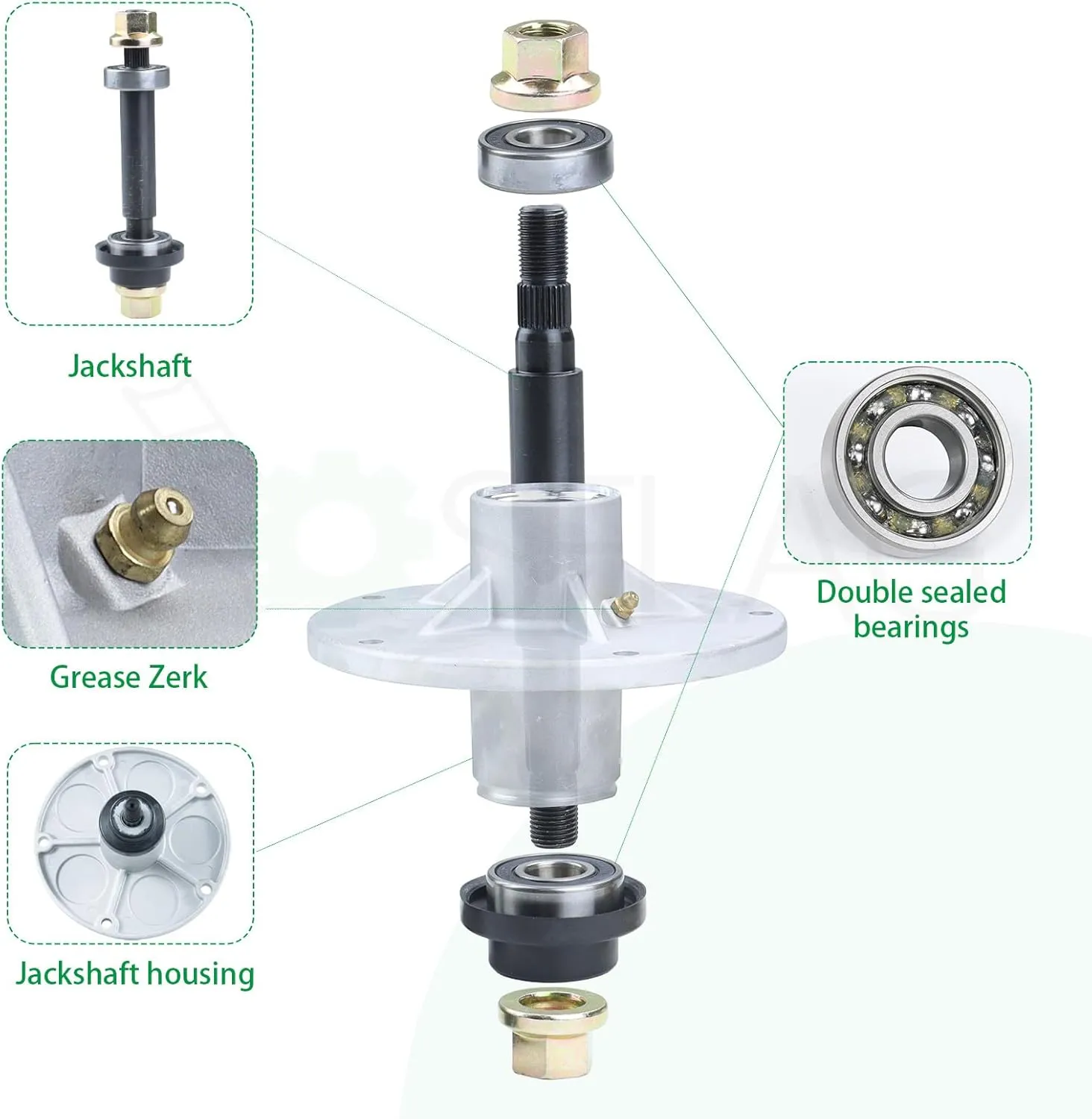 1001200MA Spindle Assembly Pre-Greased Replaces Murray 1001200 Spindle Assembly, Murray 40 inch Mower Spindle 1001194, 7601127MA 1001194MA 721447 690488MA for Murray 38" 40" 42" 46" Tractors