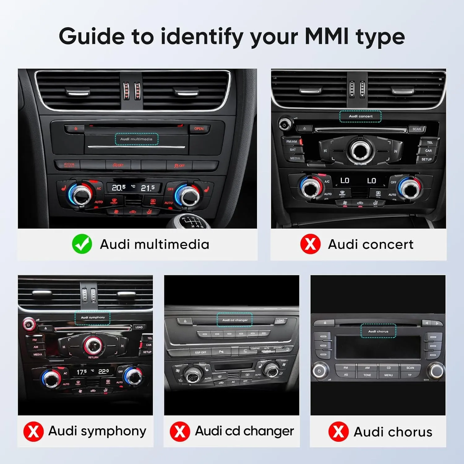 10.25 Touchscreen Wireless Carplay Android Auto for Audi B8 B8.5 A4 S4 A5 S5 RS4 RS5 2009-2016 with Multimedia Car Radio Stereo Support Factory Camera USB Video Playback Mirroring