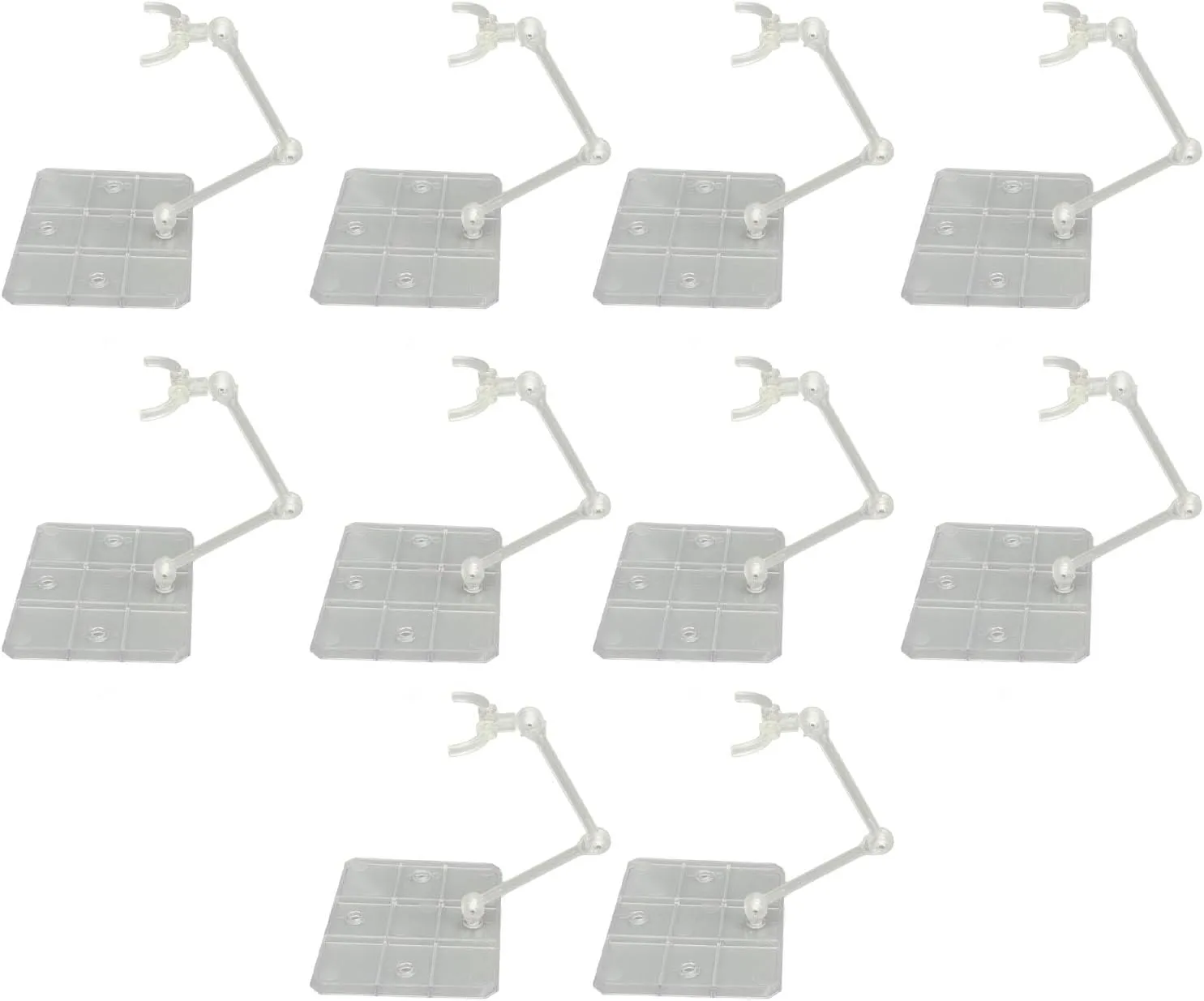 10PCS Action Figure Stand,Adjustable Assembly Action Figure Display Holder Base Acrylic Figure Base for Anime Figures