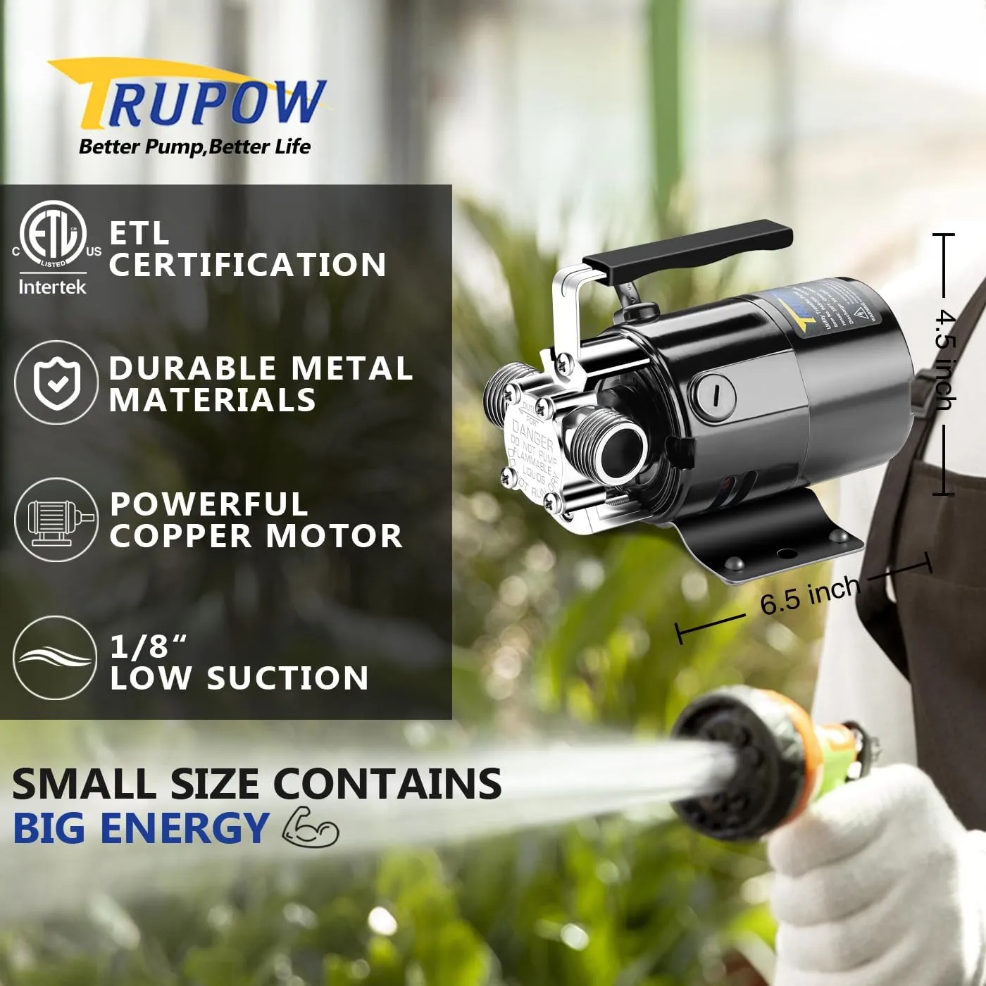 1/10HP 330GPH 115-Volt Mini Portable Electric Utility Sump Transfer Water Pump with Water Hose Kit