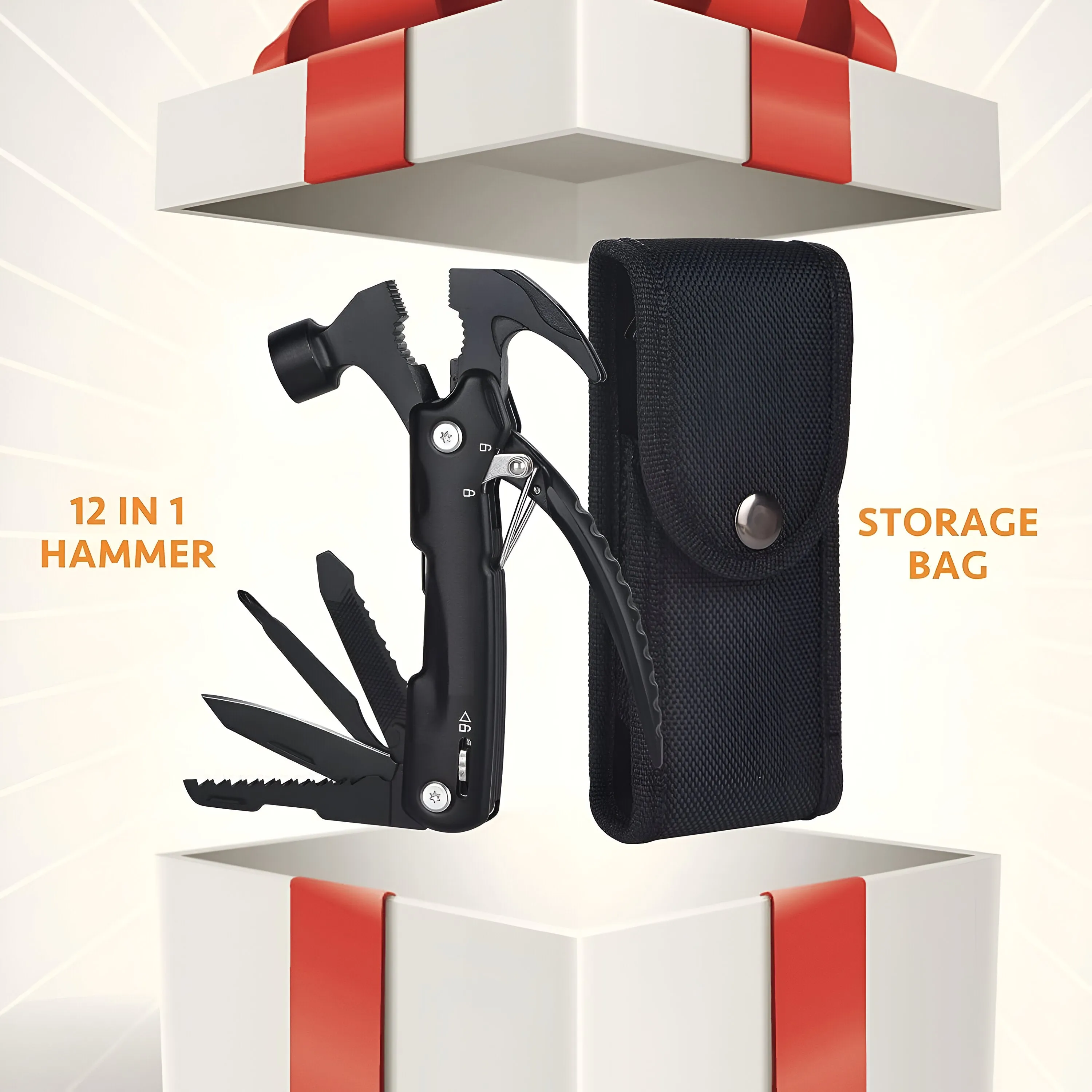 12-in-1 Multitool kit for camping and hiking heavy duty