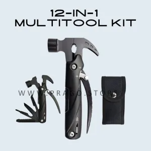 12-in-1 Multitool kit for camping and hiking heavy duty