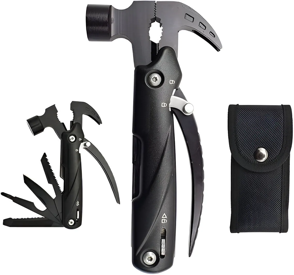 12-in-1 Multitool kit for camping and hiking heavy duty