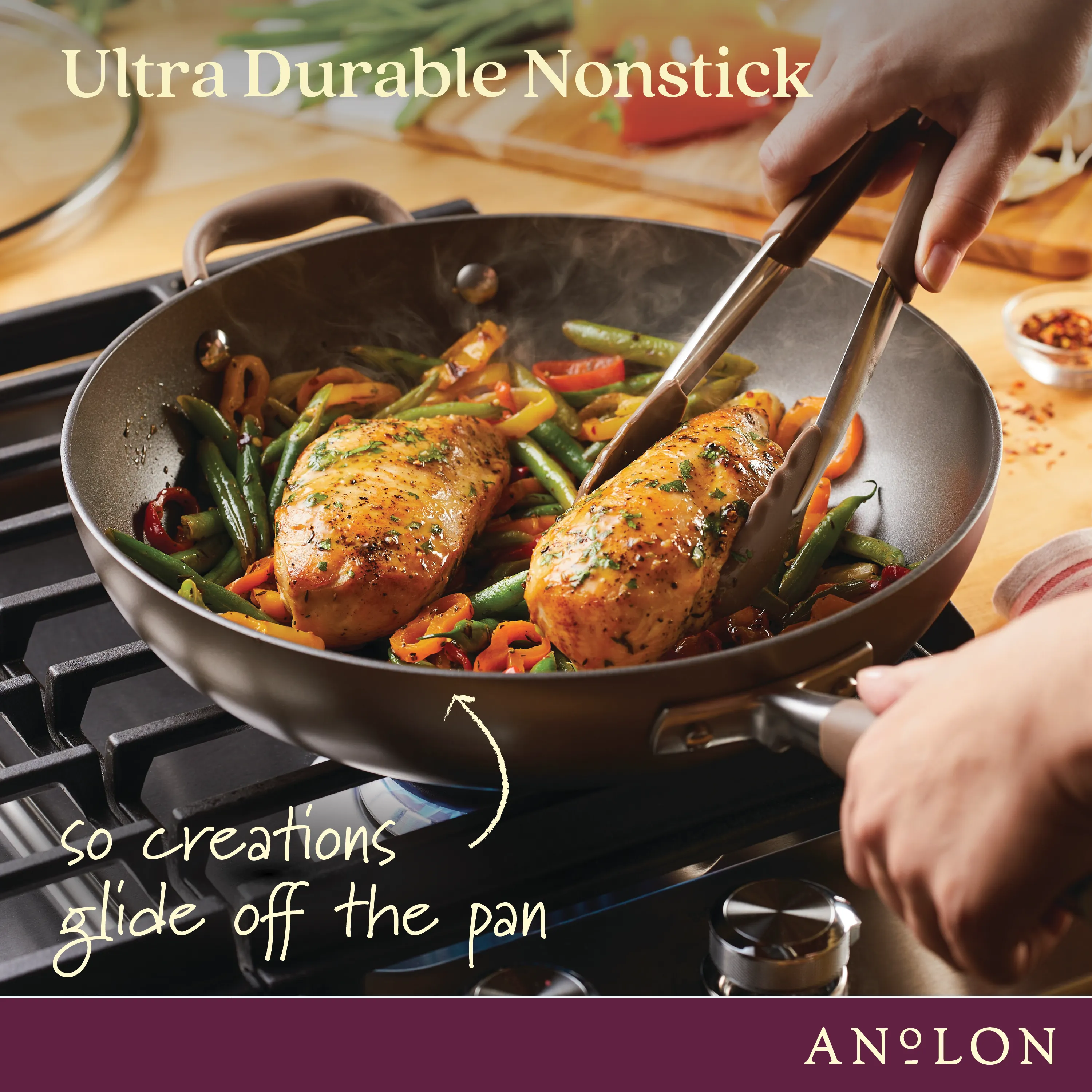 12-Inch Hard Anodized Nonstick Ultimate Pan with Lid
