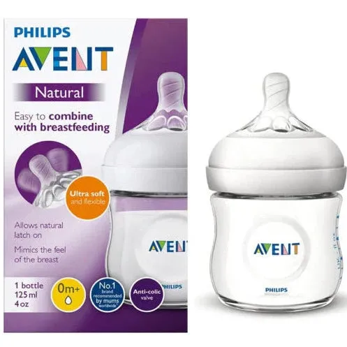125ml 0m  Baby Bottle Natural Ultra Soft