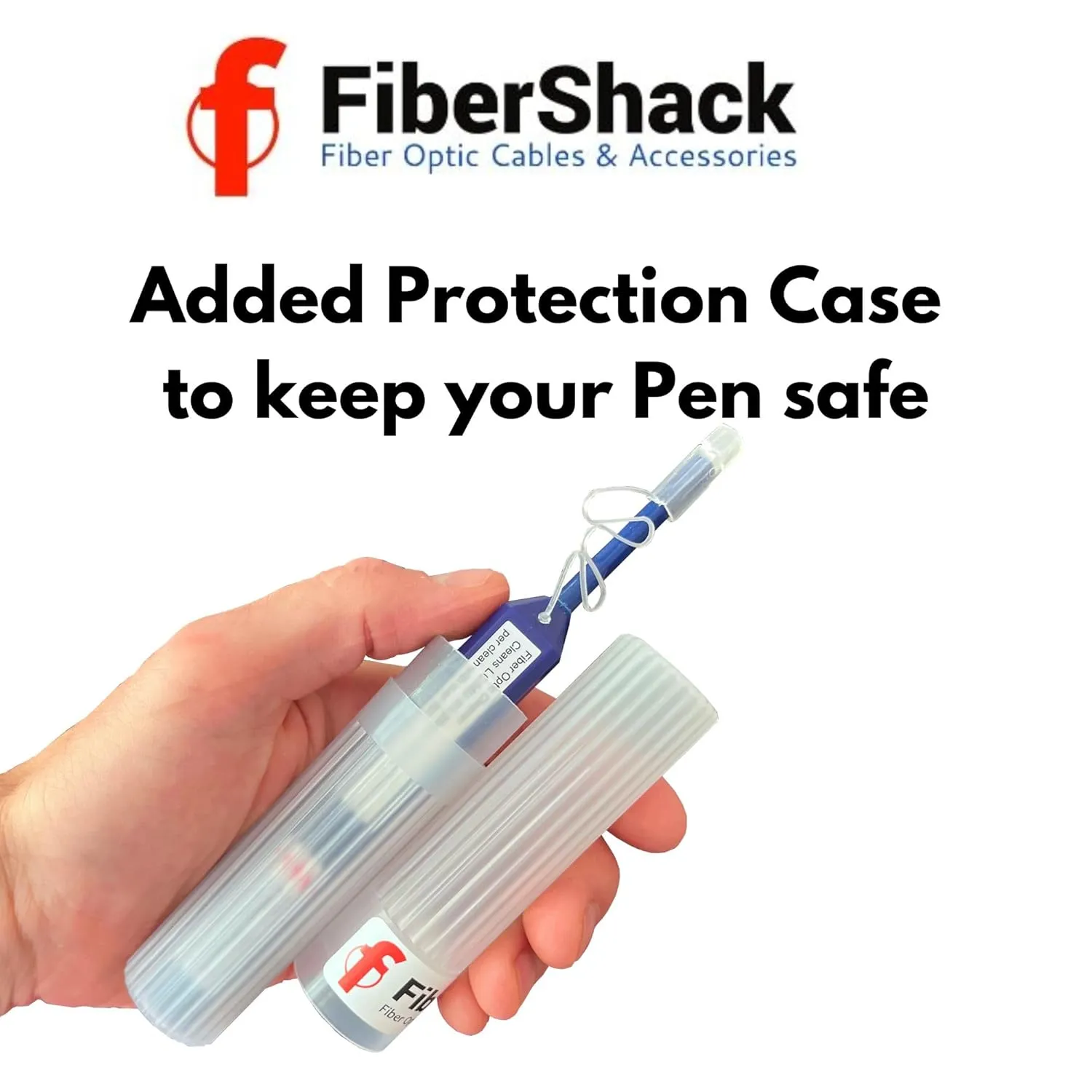 1.25mm LC Fiber Cleaner Pen. 800  Single Click Fiber Cleaner. LCUPC Optical Connector Cleaner & Endface Cleaning Pen Comes with Damage Protection Case & Dust Caps