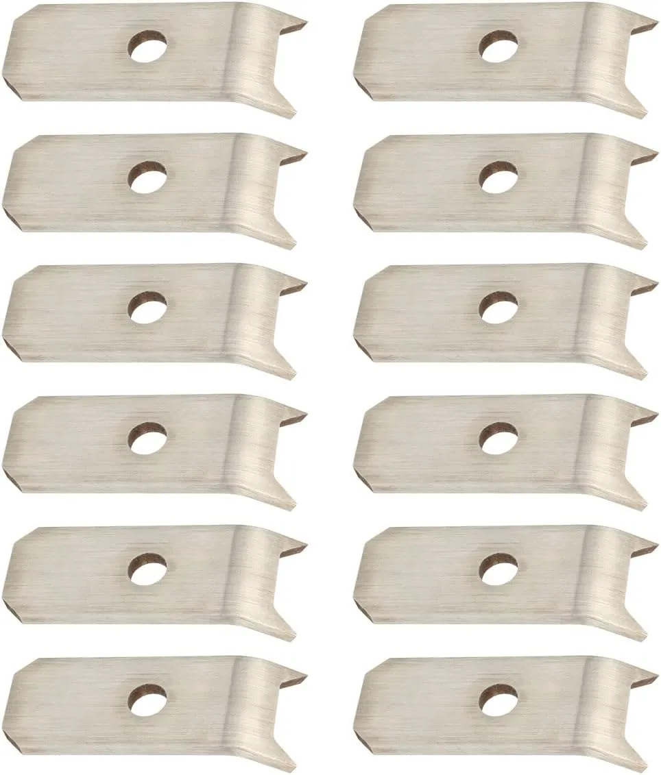12pcs Trailer Wood Deck Clips Heavy Duty Floor Hold Down Steel Clips 1/4" Plate, Bearclaw Tie Down Anchor Kit for Utility Trailers and Flatbed Cargo, Trucks, Warehouse, Boat