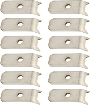 12pcs Trailer Wood Deck Clips Heavy Duty Floor Hold Down Steel Clips 1/4" Plate, Bearclaw Tie Down Anchor Kit for Utility Trailers and Flatbed Cargo, Trucks, Warehouse, Boat