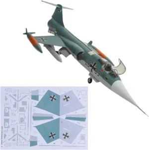 1:33 Paper US F-104G Starfighter Model Simulation Fighter Aviation Military Science Exhibition Model (Unassembled Kit) Display Model
