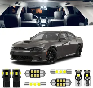 16-Pieces Charger Interior LED Light Kit Package for Dodge Charger 2011 2012 2013 2014 2015 2016 2017 2018 2019 2020 2021 White LED Lighting Package   License Plate Lights, Install Tool