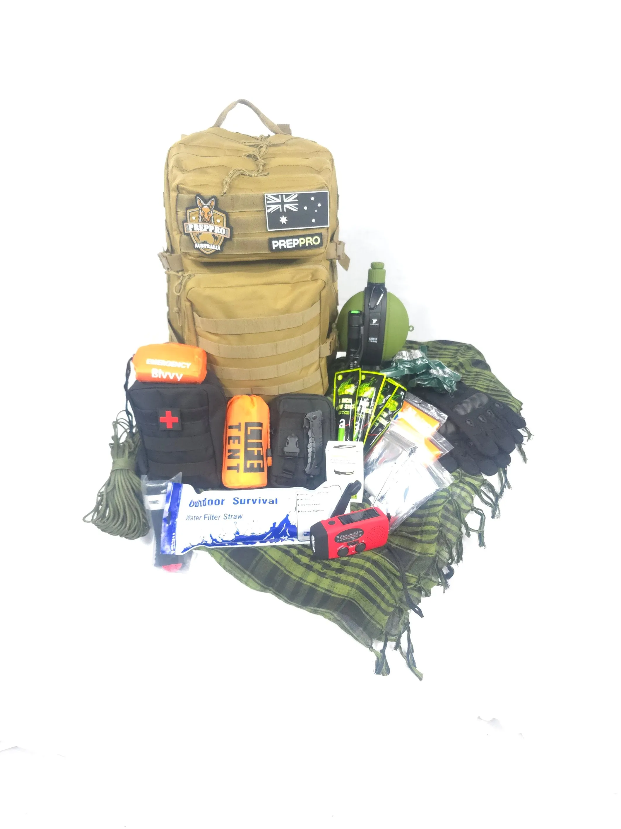 192-Piece PrepPro Basecamp Bug Out Bag – The Ultimate Outdoor & Emergency Gear