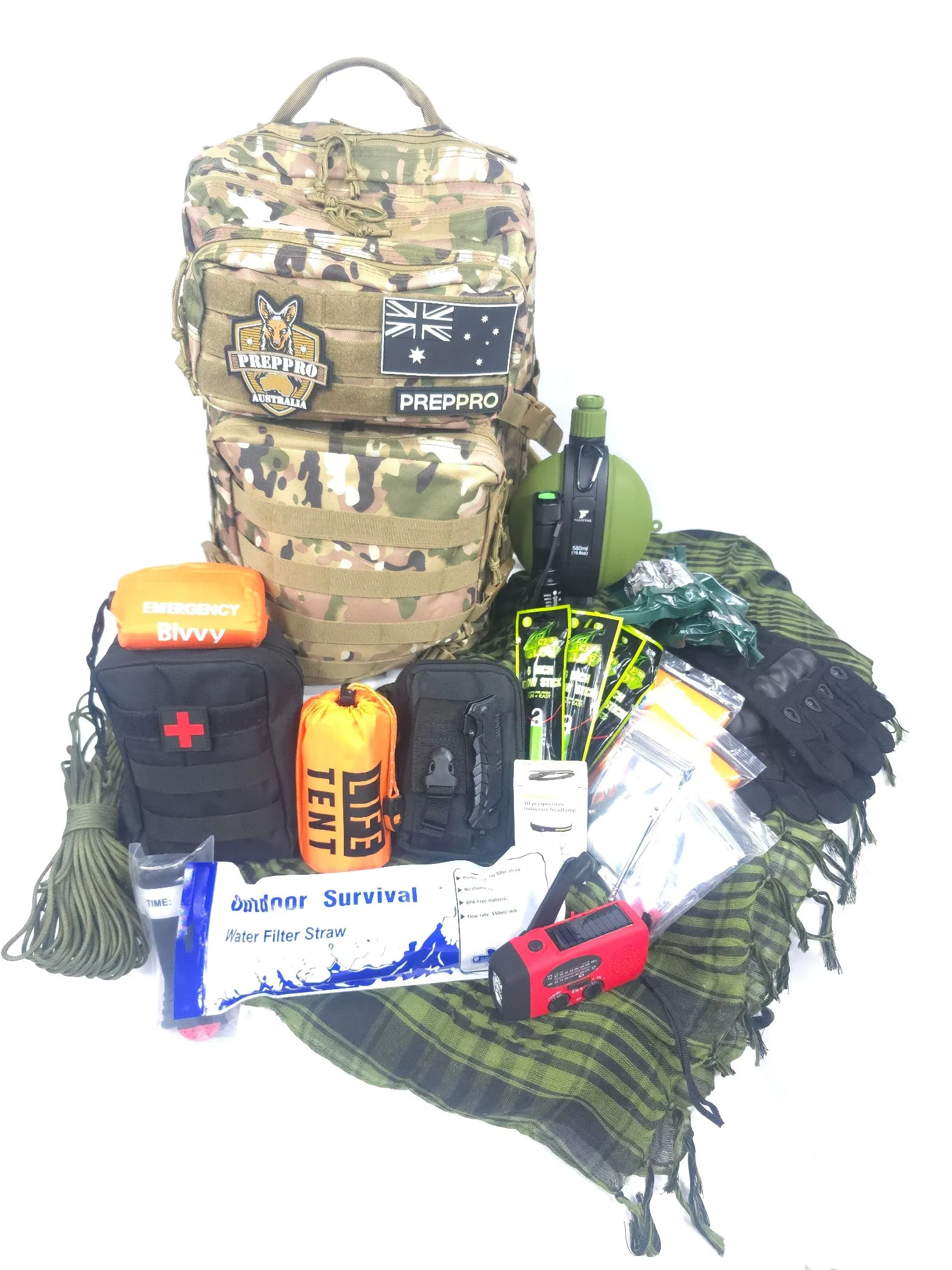 192-Piece PrepPro Basecamp Bug Out Bag – The Ultimate Outdoor & Emergency Gear
