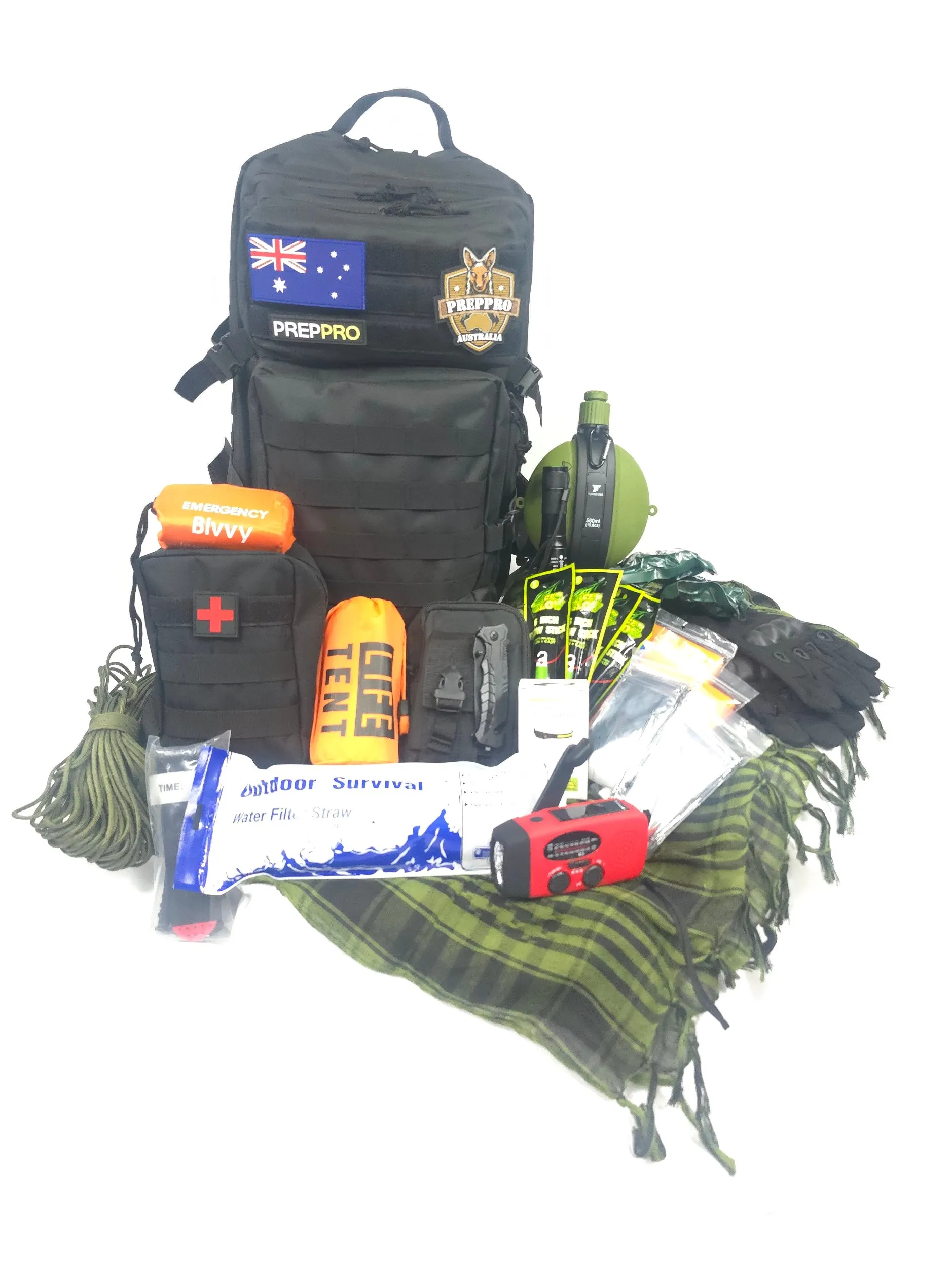 192-Piece PrepPro Basecamp Bug Out Bag – The Ultimate Outdoor & Emergency Gear