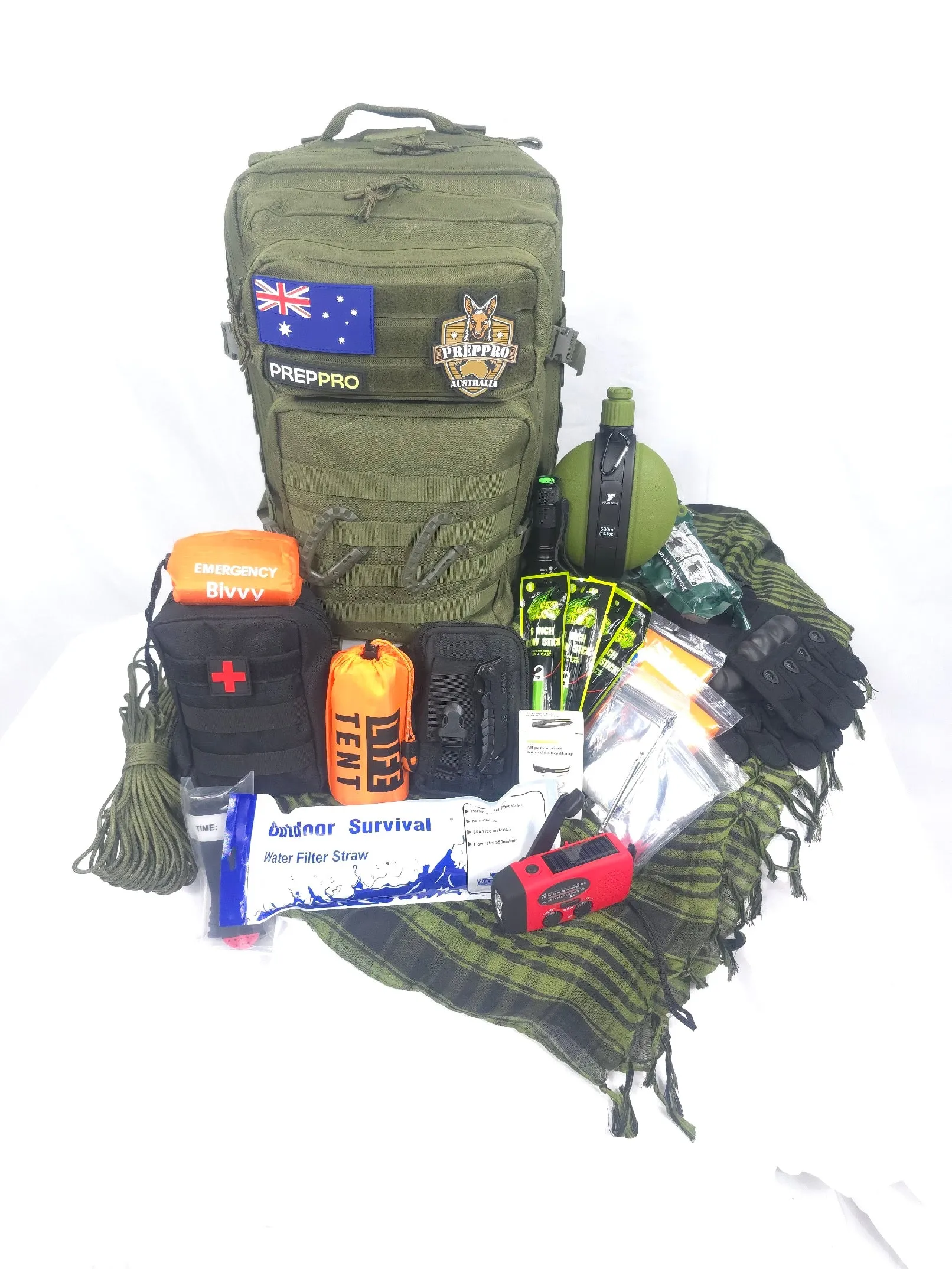 192-Piece PrepPro Basecamp Bug Out Bag – The Ultimate Outdoor & Emergency Gear