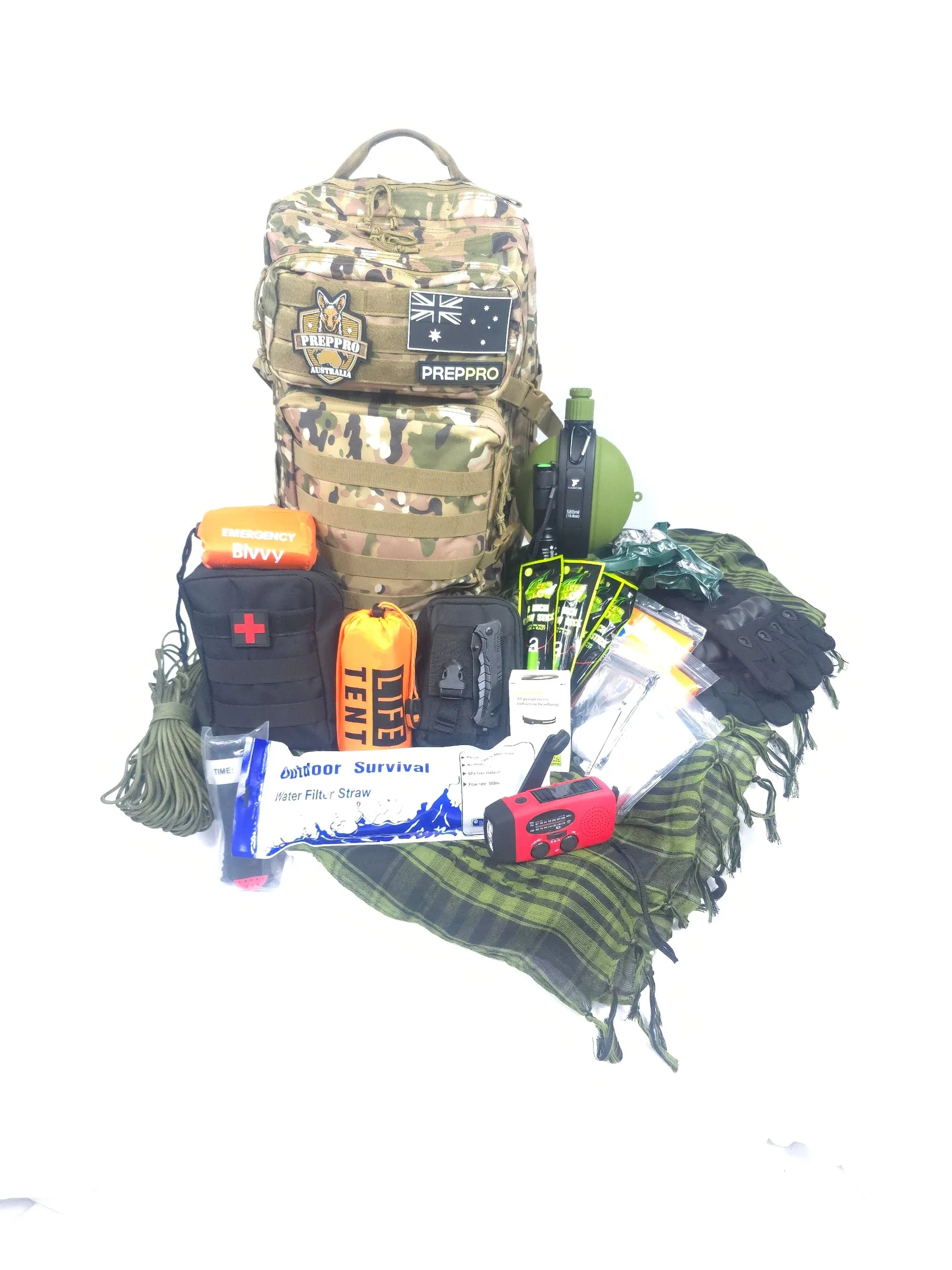 192-Piece PrepPro Basecamp Bug Out Bag – The Ultimate Outdoor & Emergency Gear