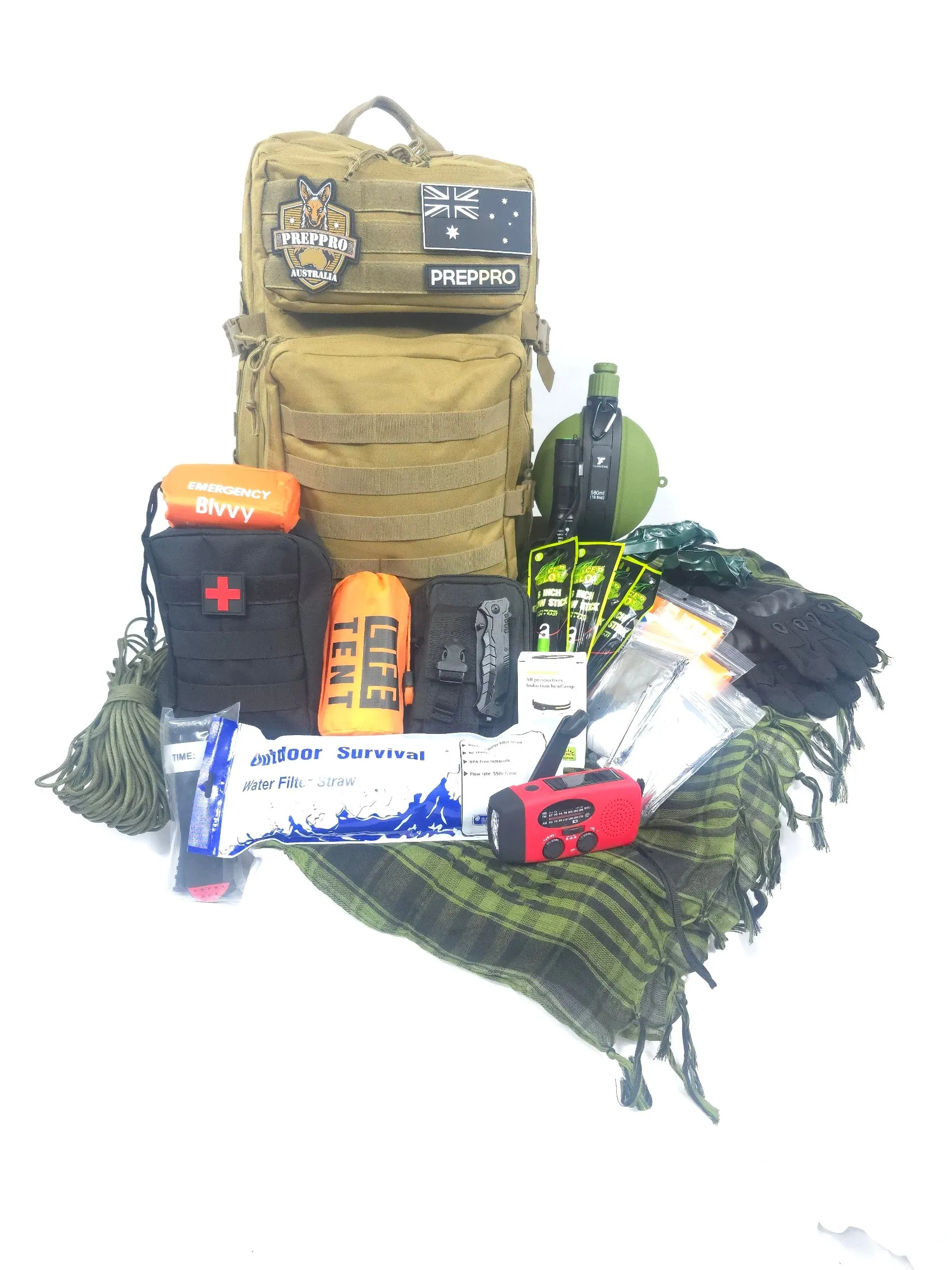 192-Piece PrepPro Basecamp Bug Out Bag – The Ultimate Outdoor & Emergency Gear