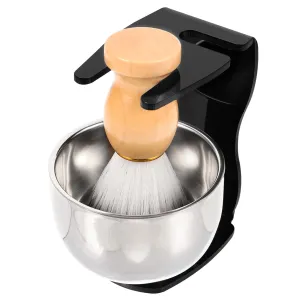 1set Foaming Shaving Tool Men Shaving Bowl and Brush Holder Beard Care Kit and Convenient Storage
