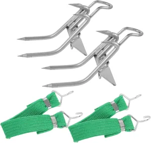 1Set Tree Climbing Spikes Skid Metal Climbing Tools with Protective Pads for Comfortable Tree Climbing for Jungle Survival Fruit and