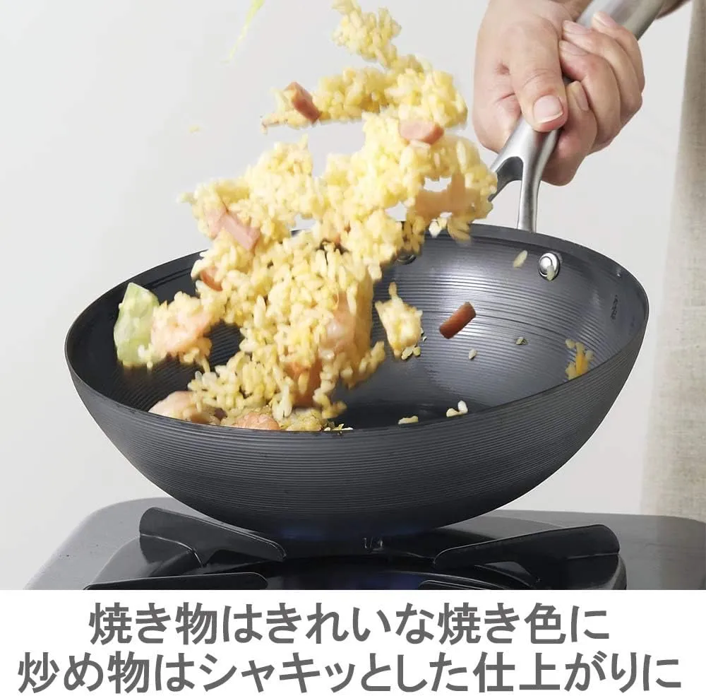 2006 Rust Resistant, Non-Sticking, Super Iron, Deep Fry Pan, 11.0 inches (28 cm), Frying Pan, Made in Japan, Artisan Squeeze Processing, Gas IH Compatible