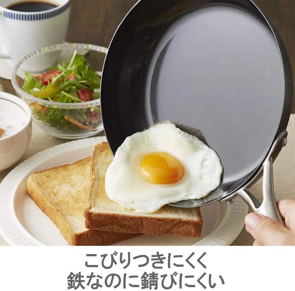 2006 Rust Resistant, Non-Sticking, Super Iron, Deep Fry Pan, 11.0 inches (28 cm), Frying Pan, Made in Japan, Artisan Squeeze Processing, Gas IH Compatible
