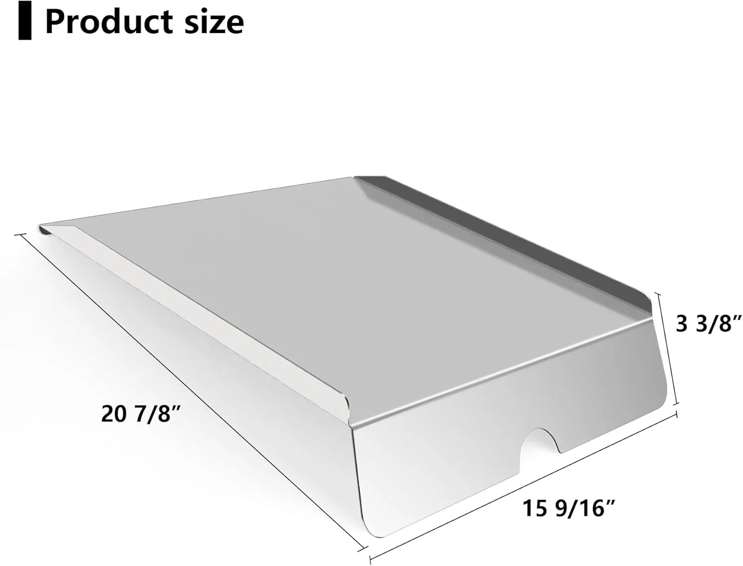 22" Stainless Steel Drip Pan Heat Baffle Replacement for Traeger 22 Series,Traeger Pro 575 Drip Tray,Traeger BAC012 BCA070 BBQ07C and Newer Lil' Tex,Lil' Tex Elite,Lil' Tex Pellet Smoker Grills Parts
