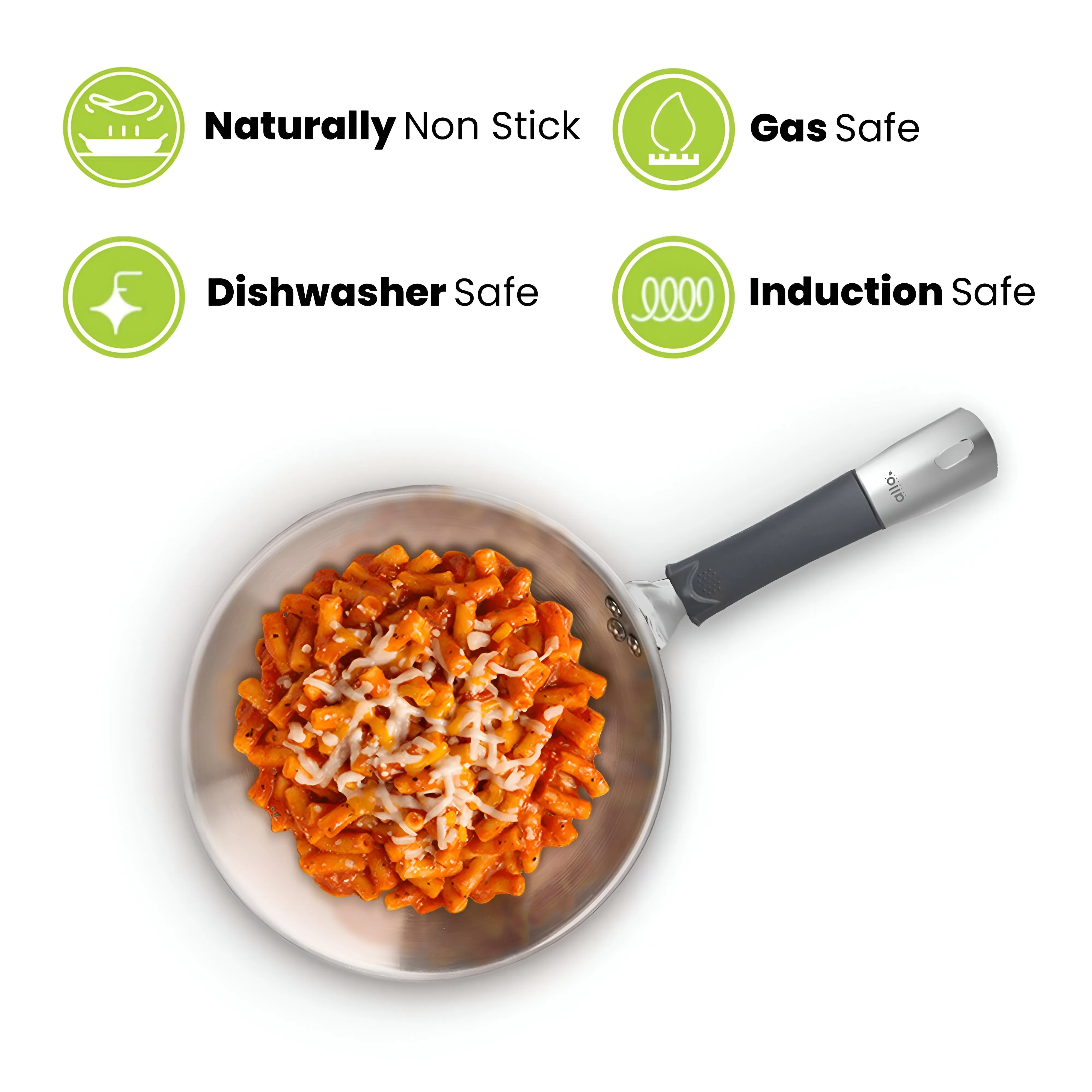 2.5L Allo CookSafe TriPly Fry Pan | Stainless Steel | Induction Friendly | 26 cm