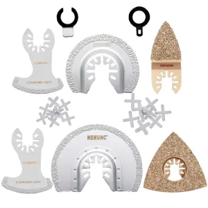 26 Diamond Carbide Oscillating Multitool Quick Release Saw Blades Tile Repair Set Compatible with Dewalt Fein Multimaster Porter Cable Bosch Dremel Ridgid Makita Milwaukee Rockwell