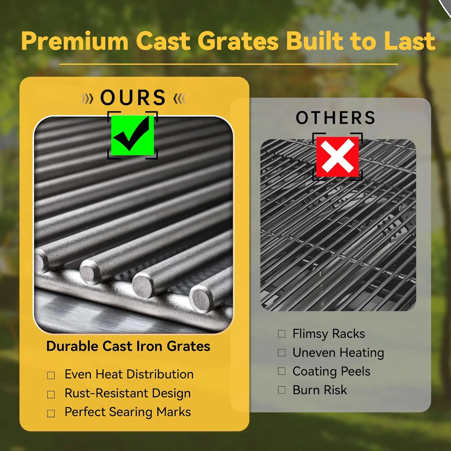 26 Inch BBQ Head Grill Griddle for Outdoor Kitchen, Liquid Propane Bulit-in Grills for Barbecue Island, 3-Burner, 3 * 14,000 BTU, Premium 304 Stainless Steel, Convertible to Natural Gas
