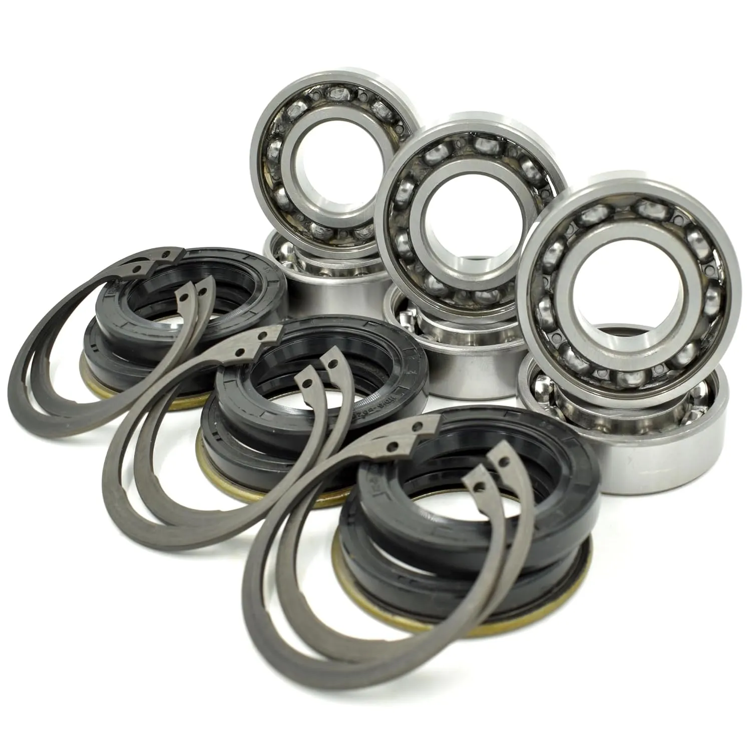3 Kits Premium C3 Spindle Bearing & Seal Rebuild Kits K5763-34110 K5763-34520 K5617-34112 K5617-34510 for Kubota RCK48 RCK54 RCK60 RCK72 RC40 RC44 RC48 RC60 RCB60 Mower Decks