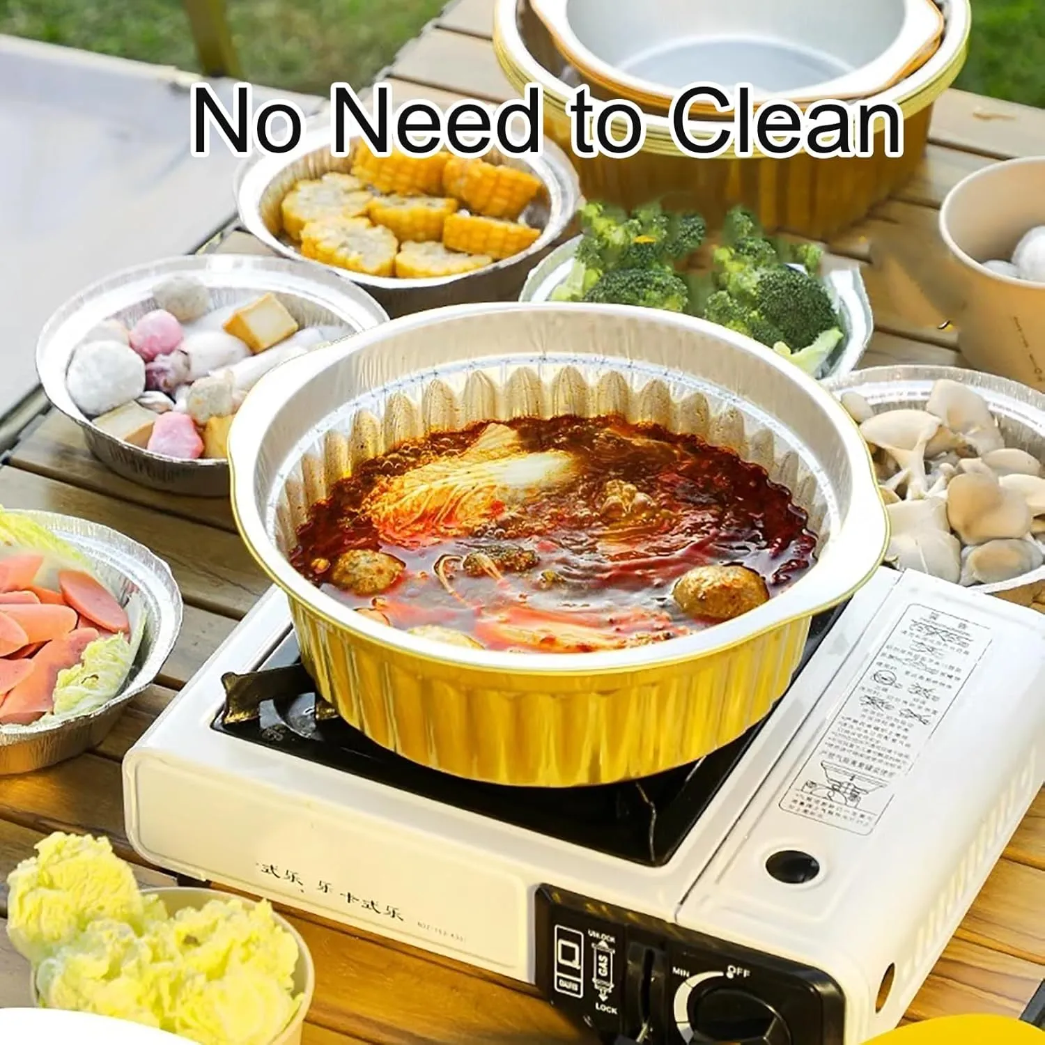 3/6 pcs Aluminum Foil Pans with Lids, Camping Pan, Disposable Camping Pot for Outdoor Cooking, Meal Prep, Oven, Freezer and Microwave