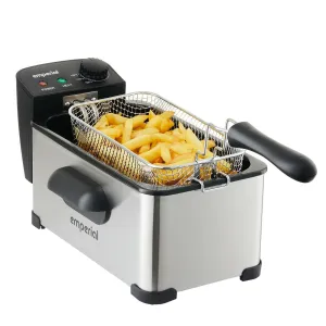 3L Deep Fat Fryer Basket Oil Fry Stainless Steel Electric Fry Pan 2000W Temperature Control