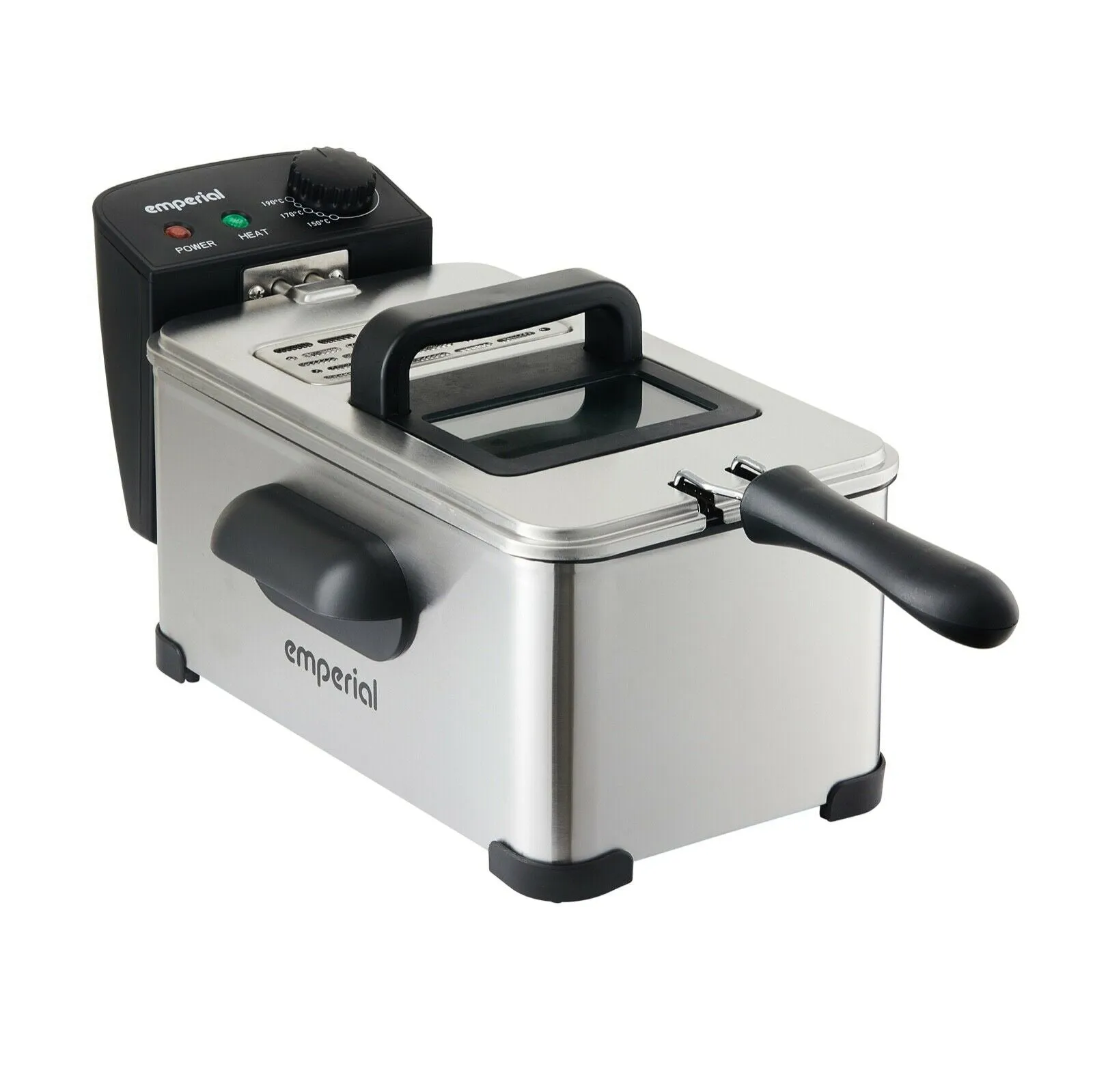 3L Deep Fat Fryer Basket Oil Fry Stainless Steel Electric Fry Pan 2000W Temperature Control