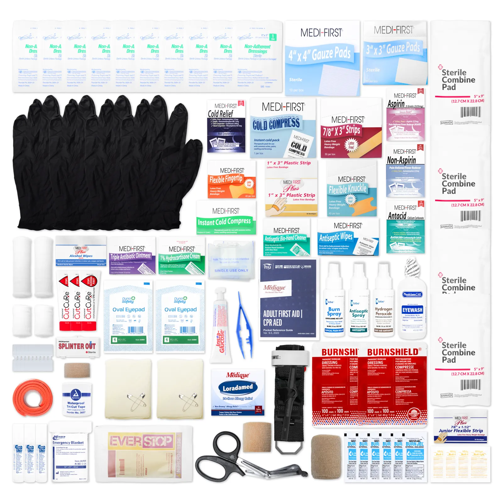 4 Shelf First Aid Kit Osha Fill with Medications & Logo