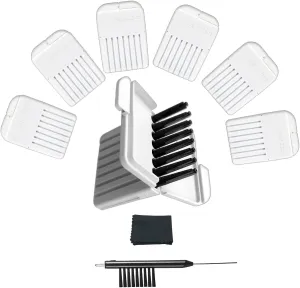 48 Pieces NanoCare Wax Guard Filters for Widex Phonak and Unitron Hearing Aids with Cleaning Tools Kit and Carry Case - 6 Packs
