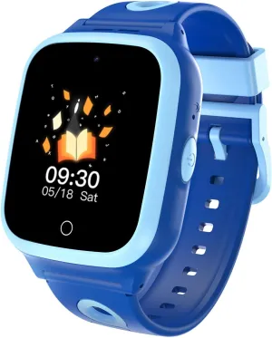 4G Smart Watch for Kids, Kids Watch with SIM Card, Includes 30-Day Free Unlimited Plan | Call, Chat, GPS, Enhanced Parental Controls, School Lock, Phone Watch Ideal for Kids Aged 3-12 (Blue)