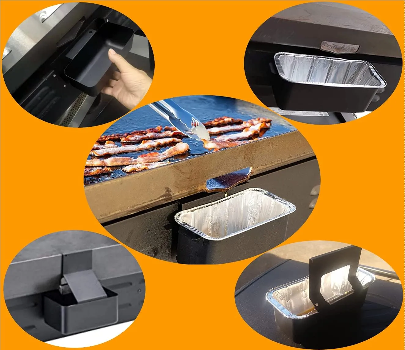 50-Pack Firsgrill Professional Fits Blackstone 17" 22" 28" 30"36" Griddle Grease catcher Cup Liners 8" L *3.75" W* 3"H