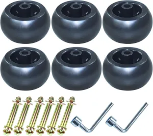 6 Pack 116-9981 Anti-Scalp Roller Kit Replace Exmark 116-9981 Anti-Scalp Roller Kit 103-5364, 103-7363, 103-3168, 109-2098, 103-7263, 116 9981 1169981 for Exmark lazer z 60 Deck Wheels