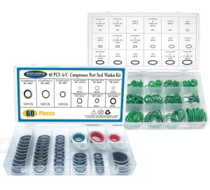 60 PCS 9 Sizes Gasket Air Conditioning System Seal Kit, 270 PCS 18 Sizes A/C O Ring Seals Rubber O-Rings