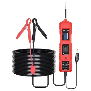 6V-48V DC Car Power Circuit Probe Tester with LED Lights, Electrical Automotive Digital Display Short Finder with 4.5M Cable