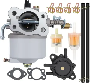 72840G01 72558G02 Carburetor Fit for EZGO Golf Cart Marathon Medalist TXT Freedom and ST Models with 295cc Engines 1991-Up Air Filter Fuel Pump