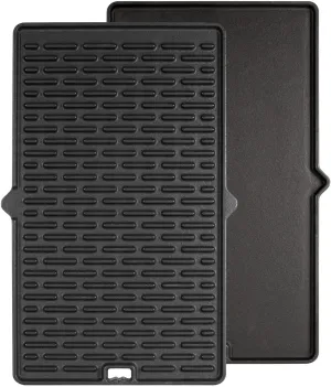 7404 Cast Iron Griddle for Weber Summit 400/600 Series Gas Grill Summit E670 E450 S470 E450, Reversible Grill Griddle Insert Accessories for Weber Summit Silver Gold Platinum, Black