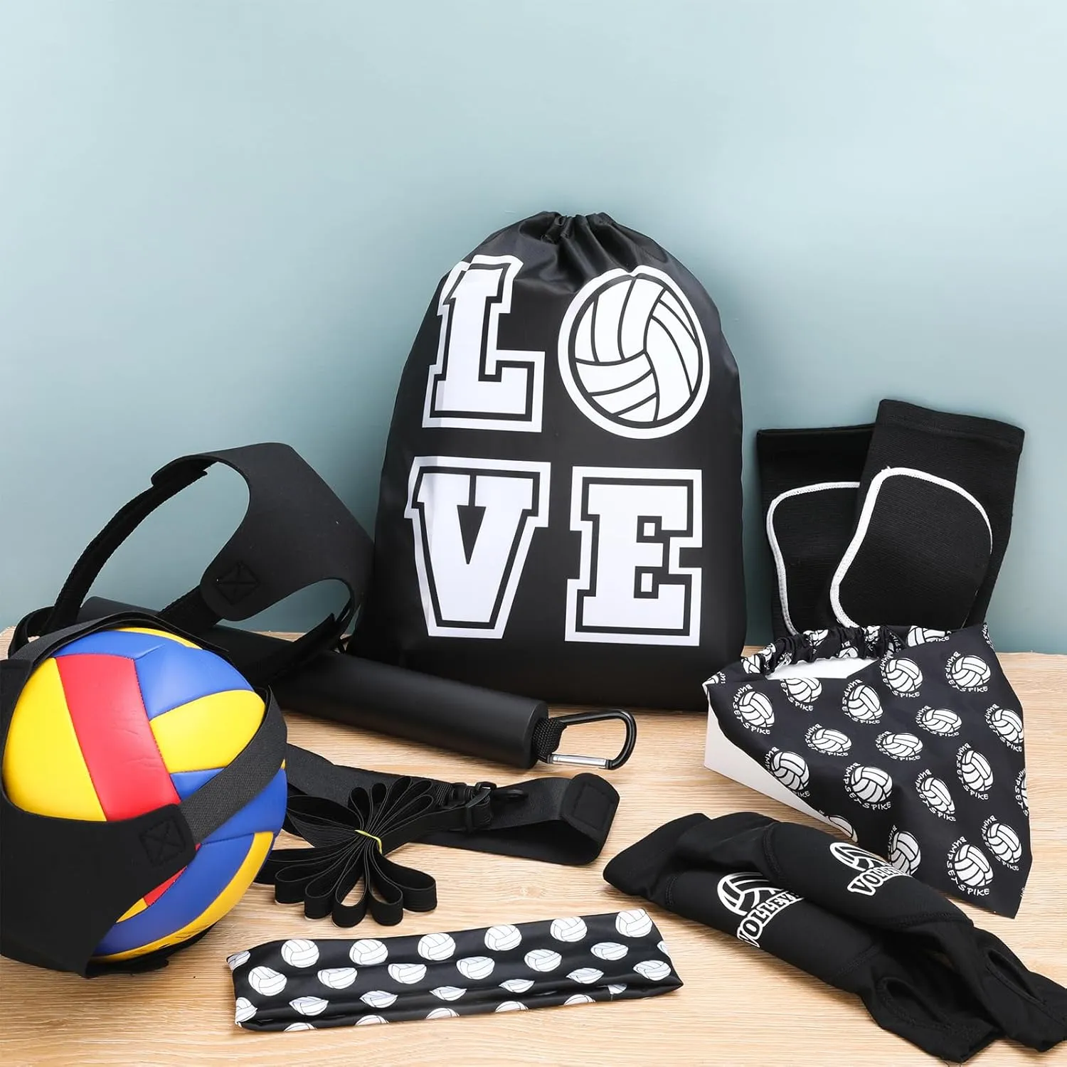 8 Pcs Volleyball Training Equipment Aid Kit, Volleyball Spike Trainer Gear Gifts Bags for Beginners Coaching Supplies