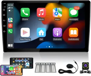 9 Inch Touch Screen Android 13 Car Stereo Universal Double Din Car Radio Wireless Carplay and Android Auto GPS Navigation Bluetooth/Multimedia Player/WiFi/USB/Backup Camera