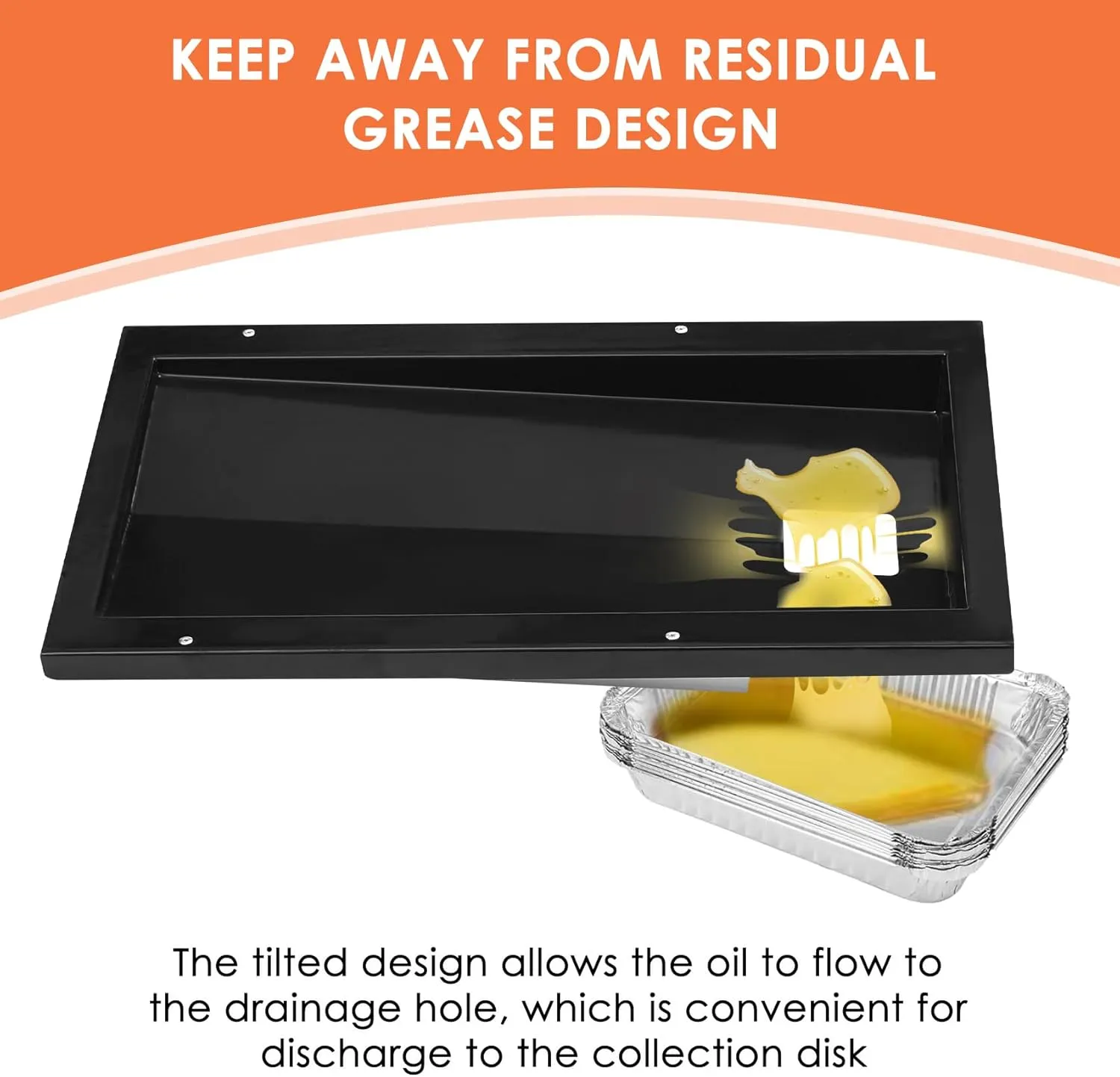 91353 Grease Tray for Weber Spirit 210 Series Grill, Drip Pan Tray for Weber Spirit 210 (2009 and 2012), Grease Tray for Weber Accessories, Replacement for Weber 91353 Grill Model