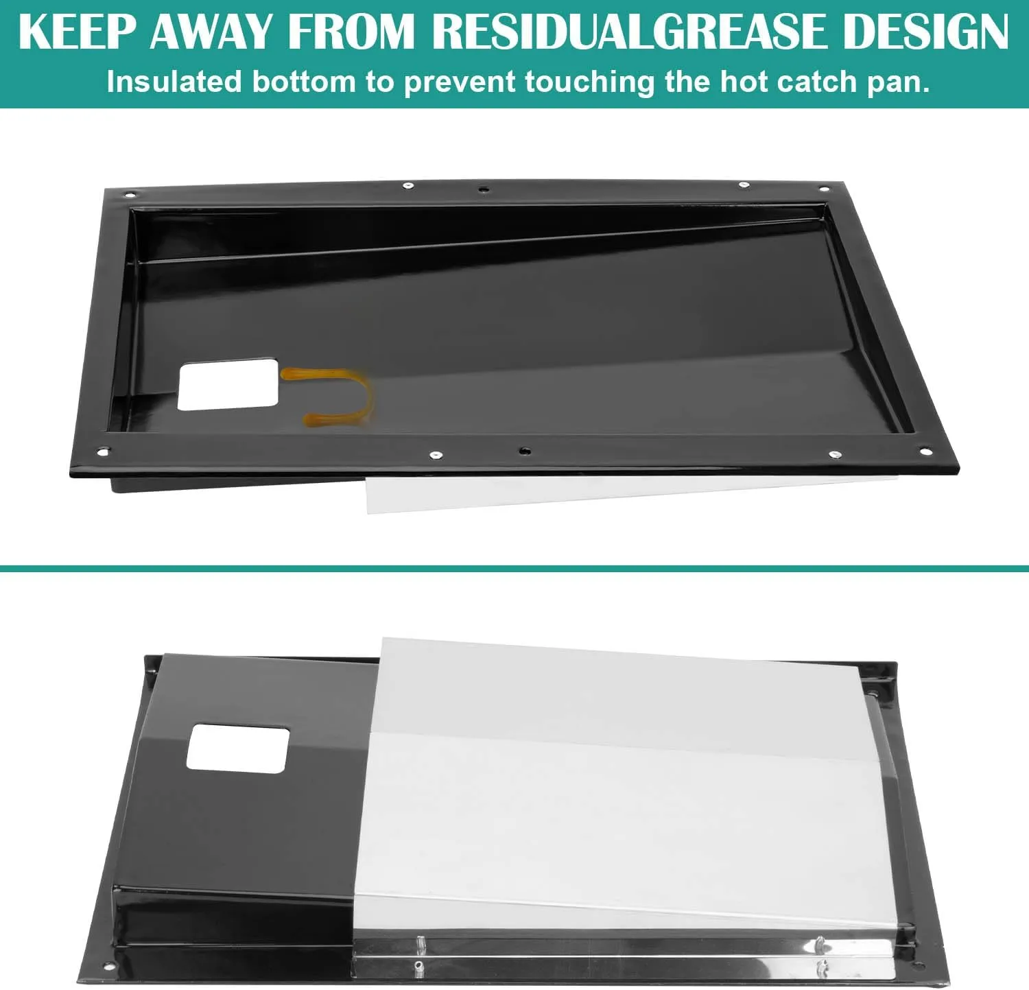 91354 Grease Tray with 6415 Aluminum Foil Liner for Weber Spirit 310 & 320 Series(2009-2012), Catch Pan Replacement for Weber Spirit with Front-Mounted Control Panel 3 Burner Grills