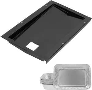 91354 Grease Tray with 6415 Aluminum Foil Liner for Weber Spirit 310 & 320 Series(2009-2012), Catch Pan Replacement for Weber Spirit with Front-Mounted Control Panel 3 Burner Grills