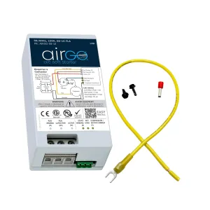 AC Soft Starter: Reverse Motor Protection, Easy DIY Install with Wire kit, fits Inside AC, Smallest Soft Start for Utility/Generator Power (AIRGO 8-16A   Install Kit)