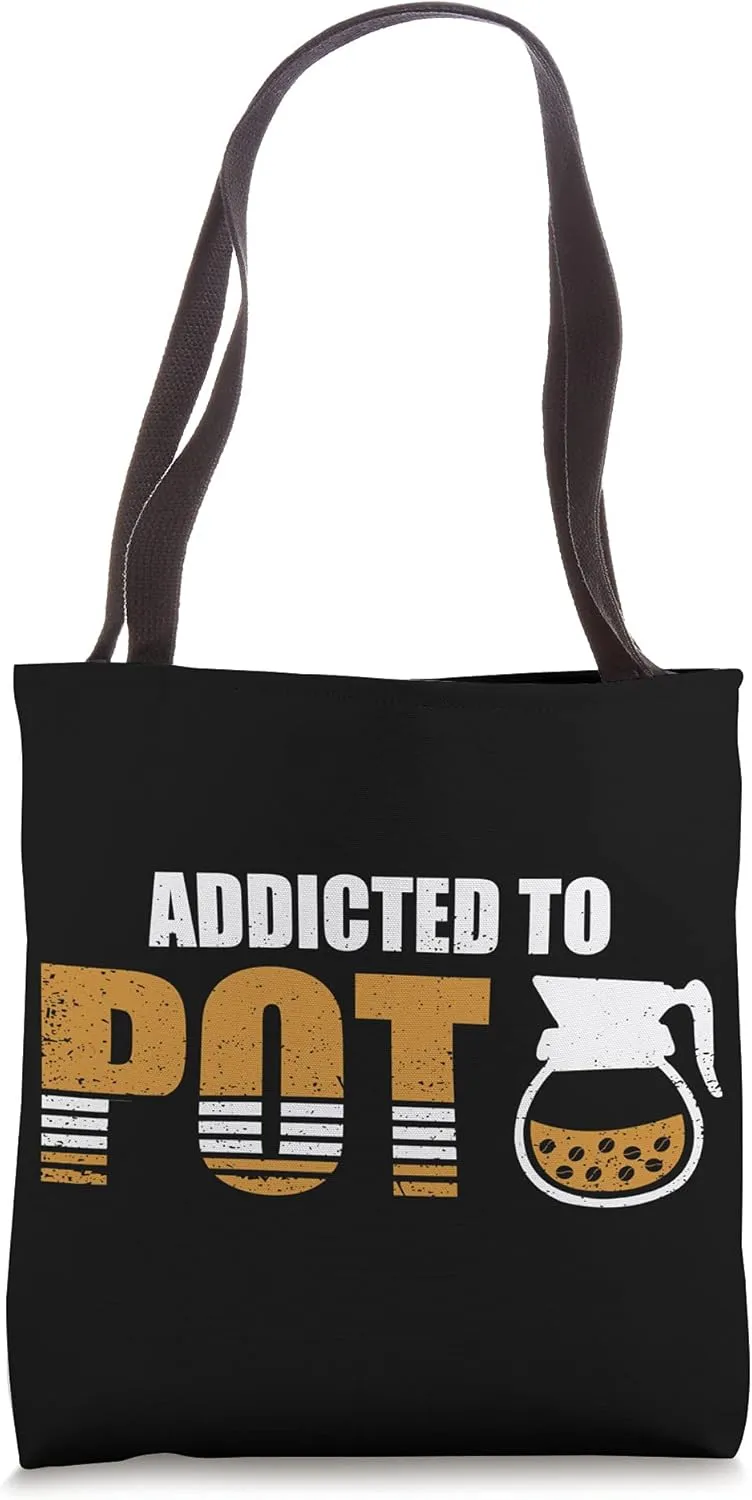 Addicted to the Pod, Funny Coffee Alert Apparel Barista Love Tote Bag