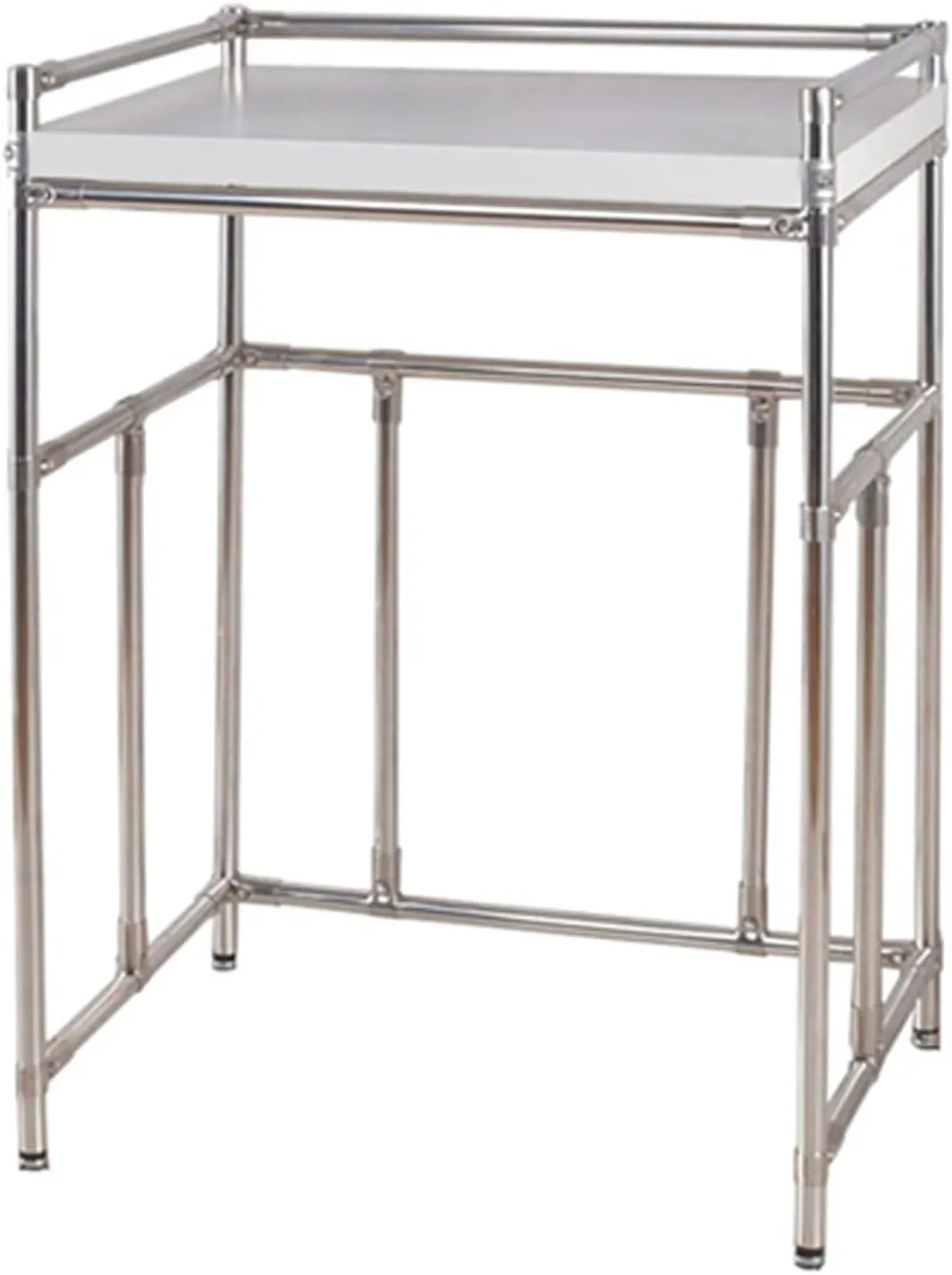 Adjustable Height Dryer Stand - Sturdy Stainless Steel Over Washing Machine Storage Rack Unit, Portable Stacking Kit for Washing Machine and Tumble Dryer - Max Load 300KG ()